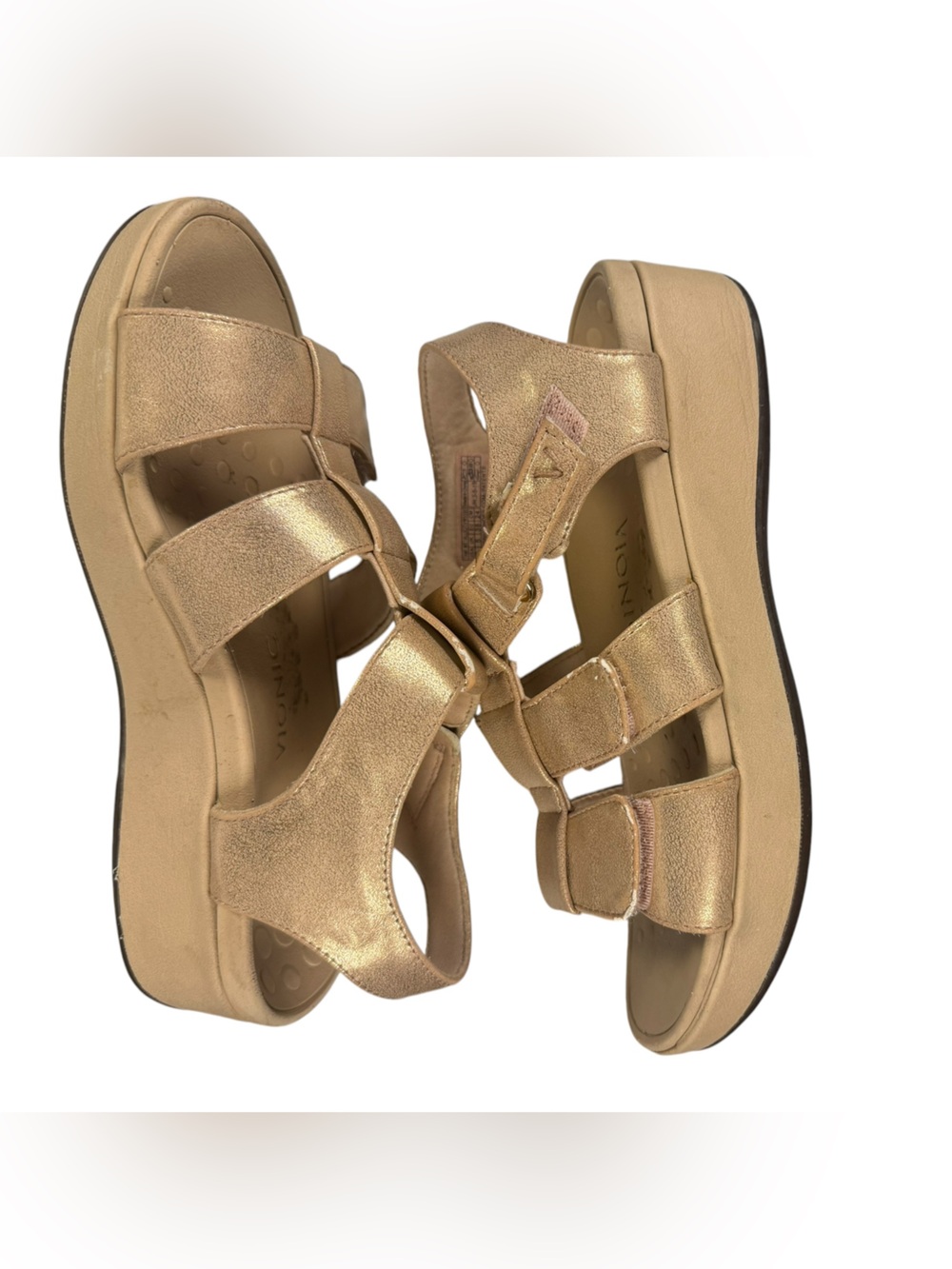 Vionic Tami Metallic Rose Gold Platform Wedge Sandal Size 7 - Picture 9 of 9